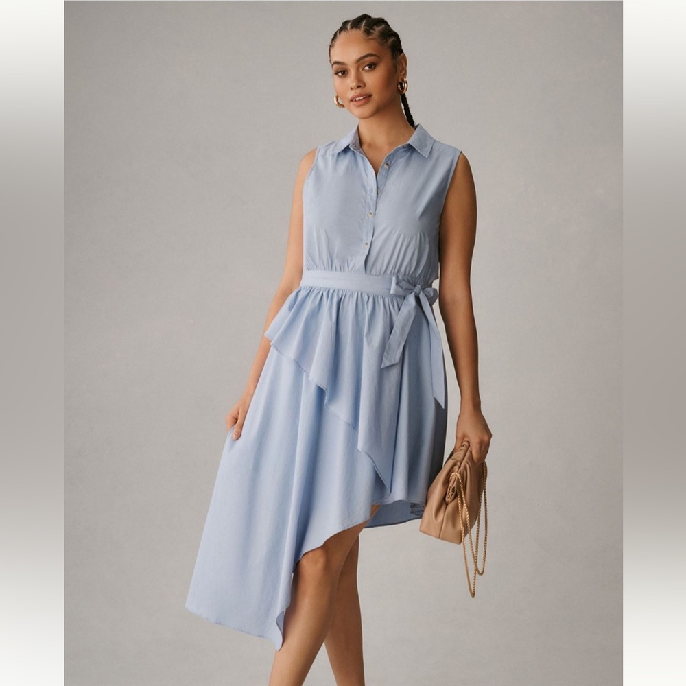Anthropologie -MAEVE asymmetrical sleeveless shirt dress - perfect condition